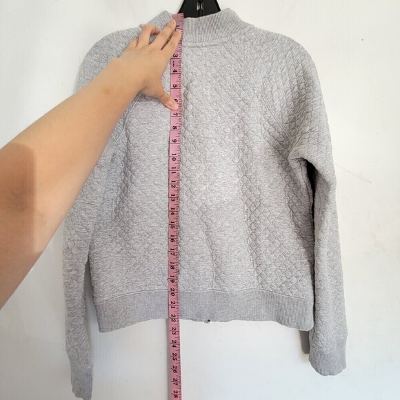 Brooks Brothers Heather Gray Cotton Full Zip Long Sleeve Sweater Jacket Sz Small - Picture 9 of 12